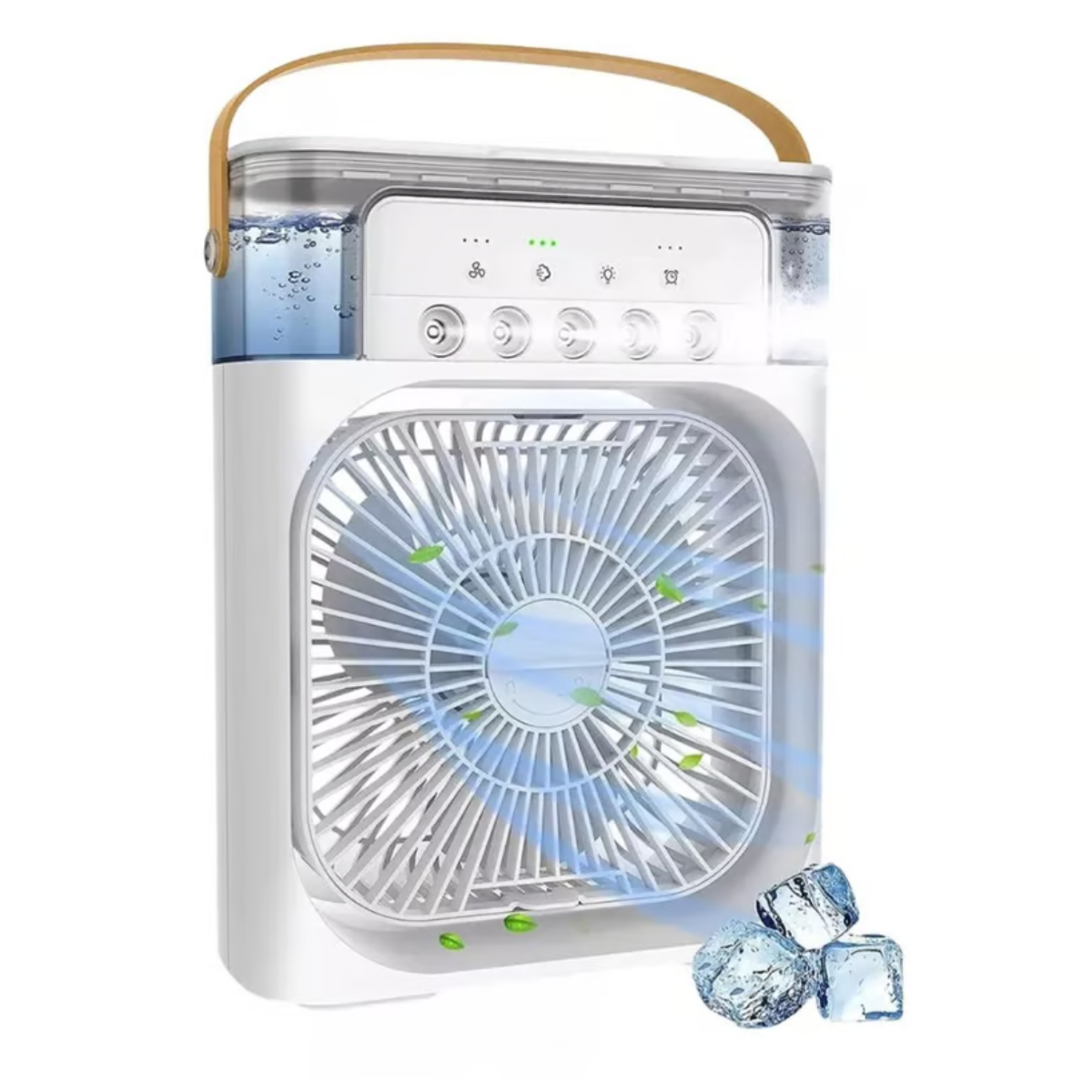 ¡FRESCURA EN CUALQUIER LUGAR! 🌬️ VENTILADOR PORTÁTIL CON TANQUE DE AGUA,USB Y LUZ LED