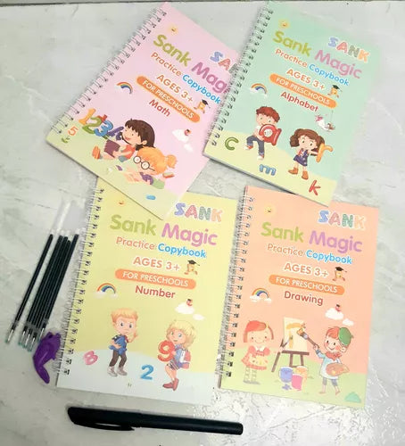 SET 4 LIBROS DE CALIGRAFÍA INTELIGENTE