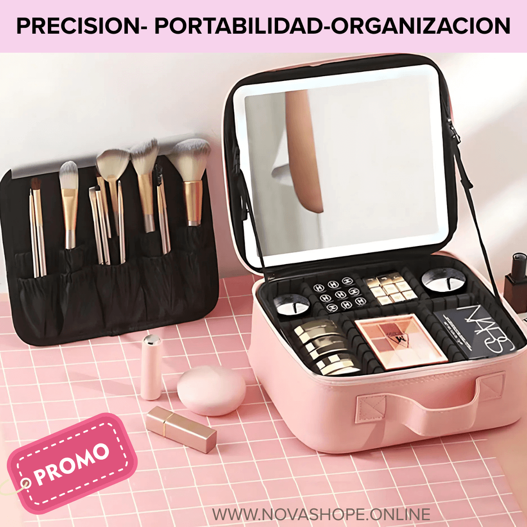 Cosmetiquera 3 en 1 con Luz LED: Belleza Iluminada, Siempre Contigo