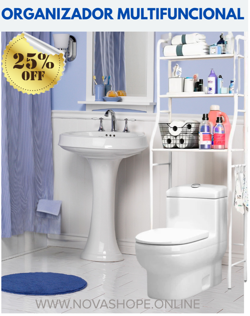 Organizador multifuncional 3 niveles -ahorra espacio en tu baño