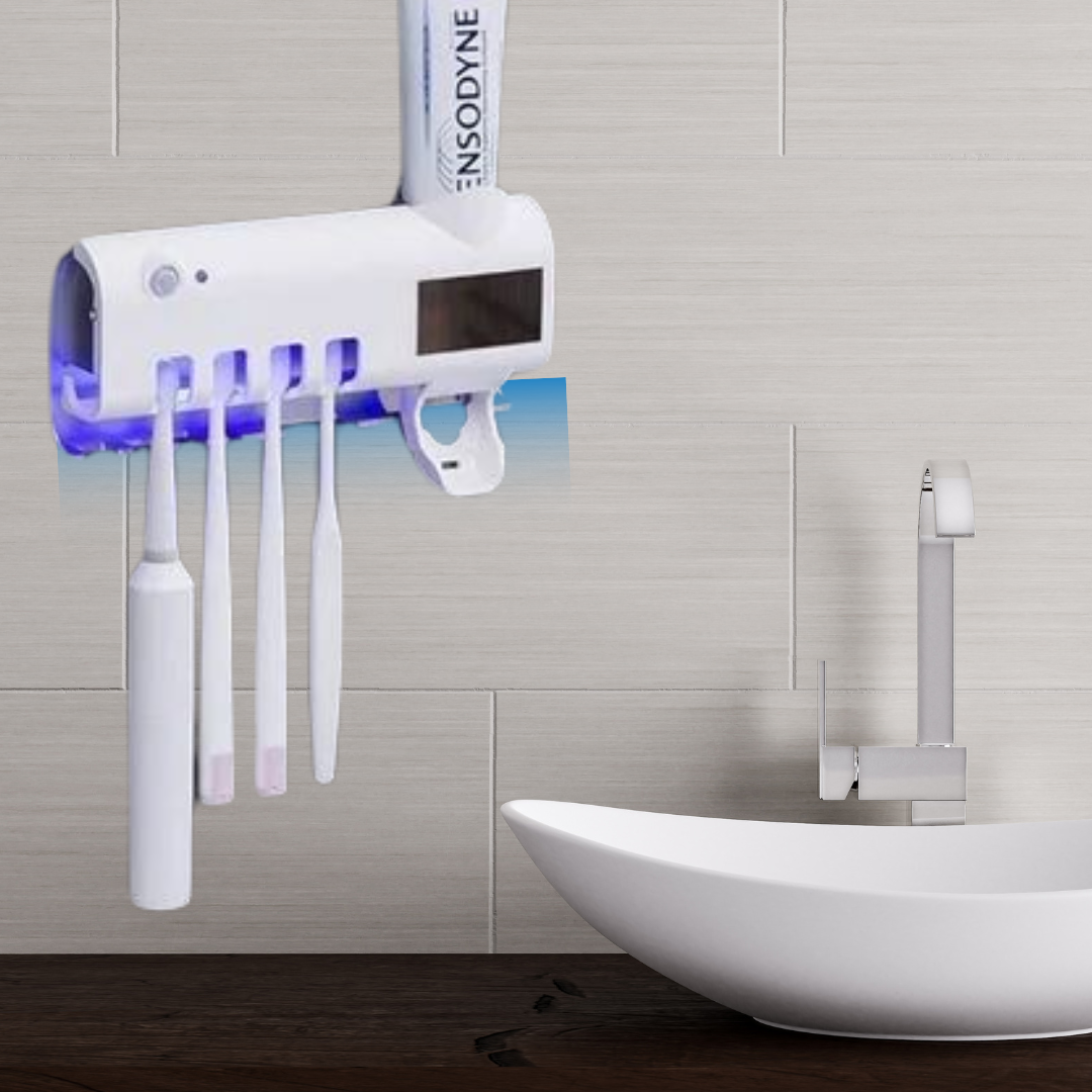 Esterilizador UV para cepillo+ Dispensador de Crema Dental 3 en 1 Exclusive®