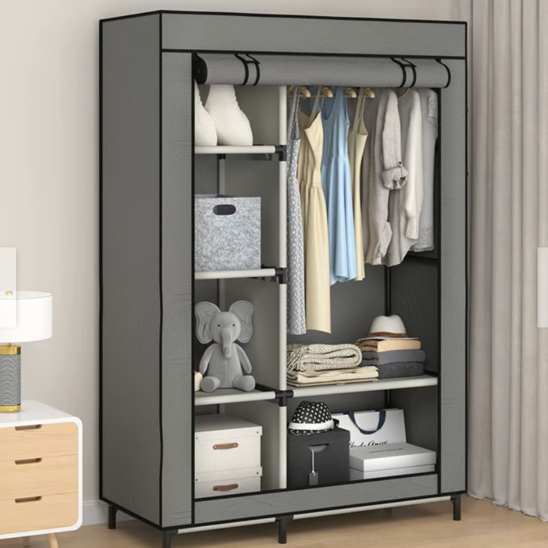 closet portatil de 3 compartimientos desarmable