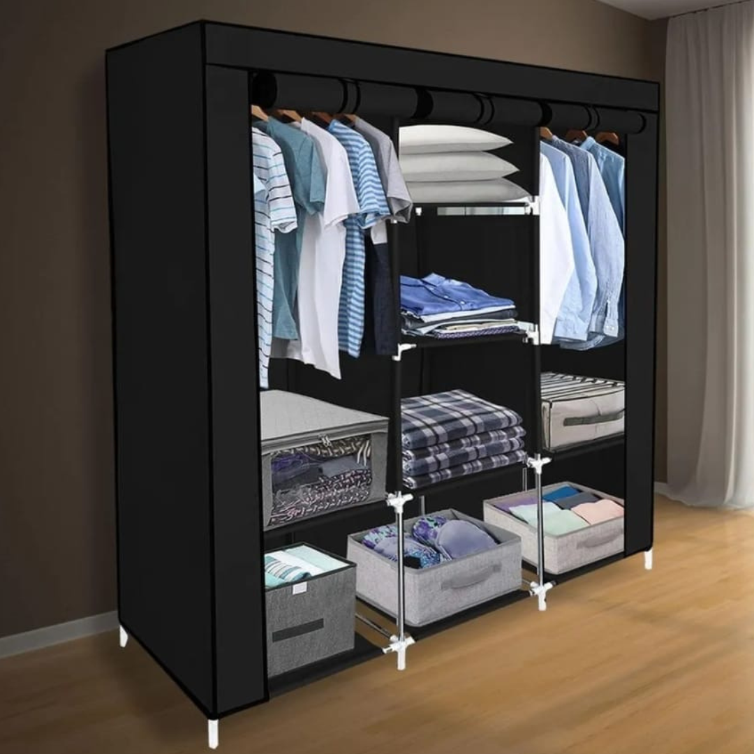 closet portatil de 3 compartimientos desarmable