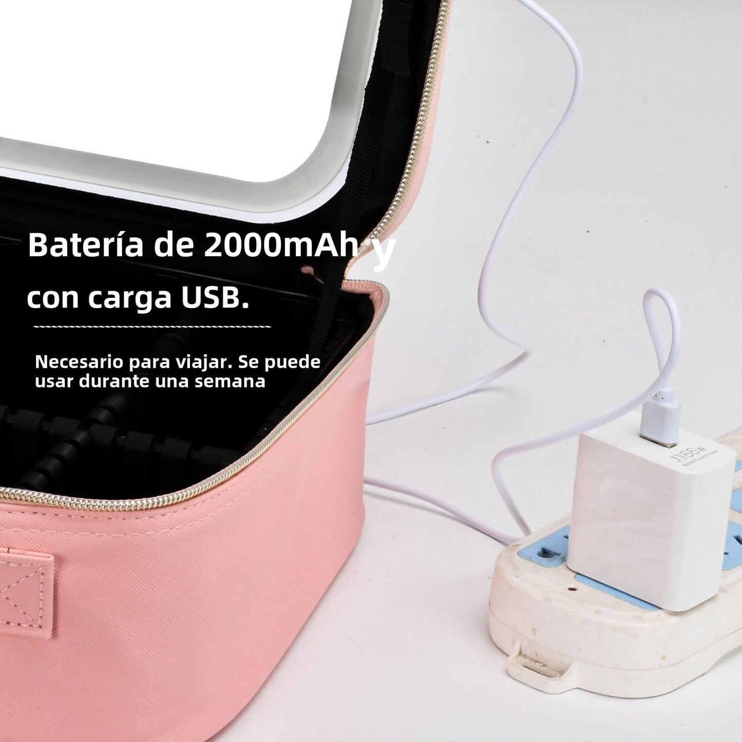 Cosmetiquera 3 en 1 con Luz LED: Belleza Iluminada, Siempre Contigo