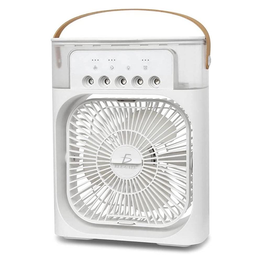 ¡FRESCURA EN CUALQUIER LUGAR! 🌬️ VENTILADOR PORTÁTIL CON TANQUE DE AGUA,USB Y LUZ LED