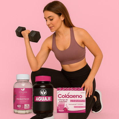 COMBO WOMEN BOX COLAGENO,PROBIOTICO Y AGUAJE