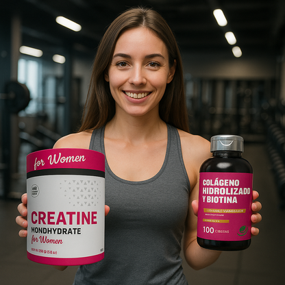 CREATINA WOMAN + COLAGENO HIDROLIZADO - POWER BOSS GIRL
