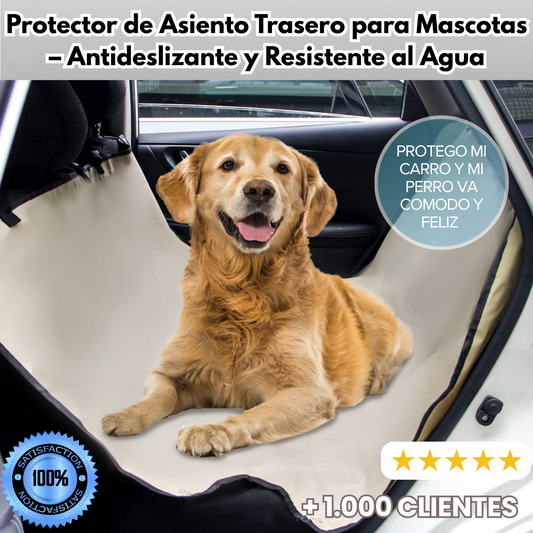 protector de asiento trasero para mascotas – antideslizante y resistente al agua