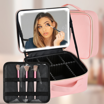 Cosmetiquera 3 en 1 con Luz LED: Belleza Iluminada, Siempre Contigo