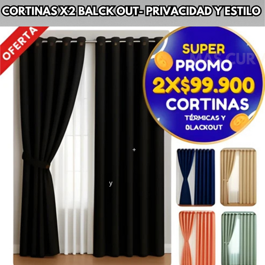 cortinas balck out x2 privacidad y estilo